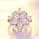 Dame ring med blomst D2499 5