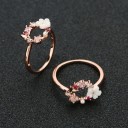 Dame ring med blomst D2563 2