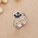 Dame ring med blomst D2880 1