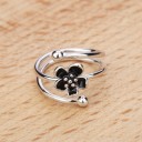 Dame ring med blomst D2880 4