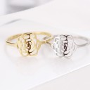 Dame ring med blomst D2884 3