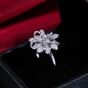 Dame ring med blomst D2886 2