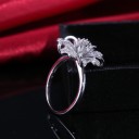 Dame ring med blomst D2886 3
