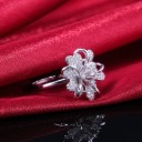 Dame ring med blomst D2886 4
