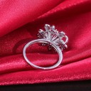 Dame ring med blomst D2886 5