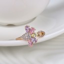 Dame ring med blomst D2979 3