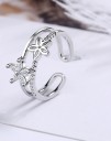 Dame ring med blomster D1165 5