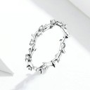 Dame ring med blomster D1400 3