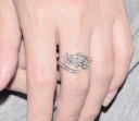 Dame ring med blomster D2479 4