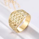 Dame ring med blomster D2632 5
