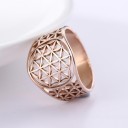 Dame ring med blomster D2632 3