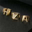 Dame ring med et alfabetbogstav D2399 2