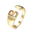 Dame ring med et alfabetbogstav D2441 8
