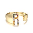Dame ring med et alfabetbogstav D2441 24