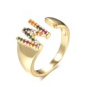 Dame ring med et alfabetbogstav D2441 29