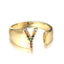 Dame ring med et alfabetbogstav D2441 31