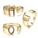 Dame ring med et alfabetbogstav D2441 1