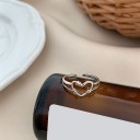 Dame ring med hjerte 8