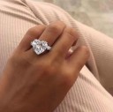 Dame ring med hjerte D1063 1