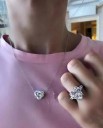 Dame ring med hjerte D1063 2
