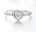 Dame ring med hjerte D1201 1