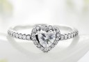 Dame ring med hjerte D1201 3