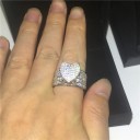 Dame ring med hjerte D1297 4