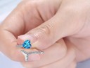Dame ring med hjerte D1359 2