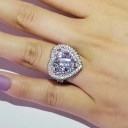 Dame ring med hjerte D1458 2