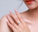 Dame ring med hjerte D2358 2