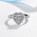 Dame ring med hjerte D2380 4
