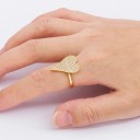 Dame ring med hjerte D2520 4