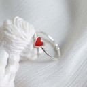 Dame ring med hjerte D2985 2