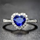 Dame ring med hjerte D909 8