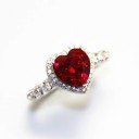 Dame ring med hjerte D909 2