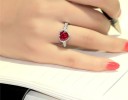 Dame ring med hjerte D909 5