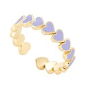 Dame ring med hjerter D2354 8