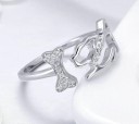 Dame ring med hund J430 2