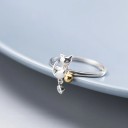 Dame ring med kat D1909 4