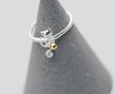 Dame ring med kat D1909 5