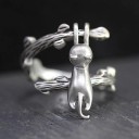 Dame ring med kat D2264 1