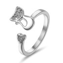 Dame ring med kat D2581 5