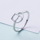 Dame ring med kat D2581 3