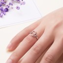 Dame ring med kat D2581 4
