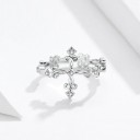 Dame ring med kors D1467 2