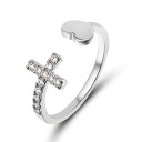 Dame ring med kors D2391 6