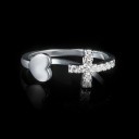 Dame ring med kors D2391 2