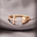 Dame ring med kors D2391 5