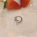 Dame ring med kors D2625 2