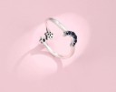 Dame ring med måne D1388 2